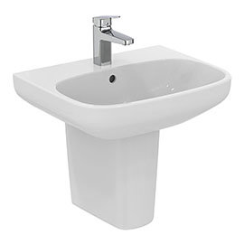 Ideal Standard i.Life A 1TH Washbasin + Semi Pedestal Medium Image