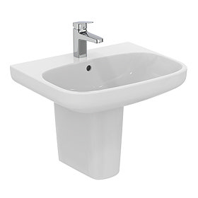 Ideal Standard i.Life A 600mm 1TH Washbasin + Semi Pedestal Large Image