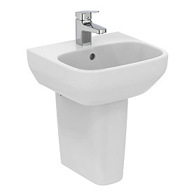 Ideal Standard i.Life A 400mm 1TH Handrinse Basin + Semi Pedestal Large Image