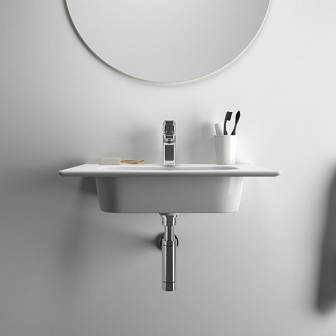 Ideal Standard i.Life A 640mm 1TH Wall Hung/Vanity Washbasin - T461901 In Bathroom Large Image