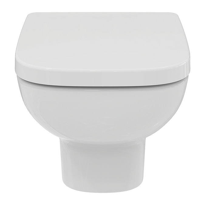 Ideal Standard i.Life A Rimless Toilet + Concealed WC Cistern with Wall Hung Frame (Black Flush Plate)