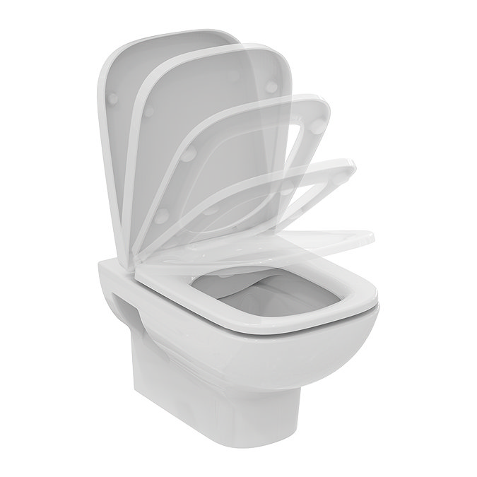 Ideal Standard i.Life A Rimless Toilet + Concealed WC Cistern with Wall Hung Frame (Black Flush Plate)