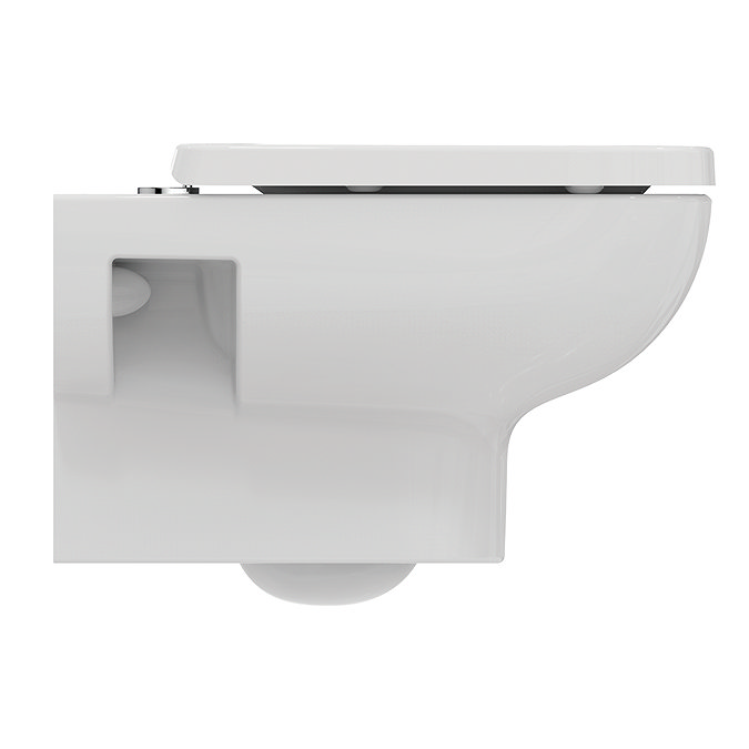 Ideal Standard i.Life A Rimless Toilet + Concealed WC Cistern with Wall Hung Frame (Black Flush Plate)