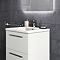 Ideal Standard i.Life B 600mm Matt White 2 Drawer Wall Hung Vanity Unit with Black Handles