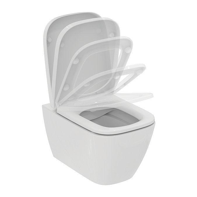 Ideal Standard i.Life B Rimless Toilet + Concealed WC Cistern with Wall Hung Frame (Black Flush Plate)