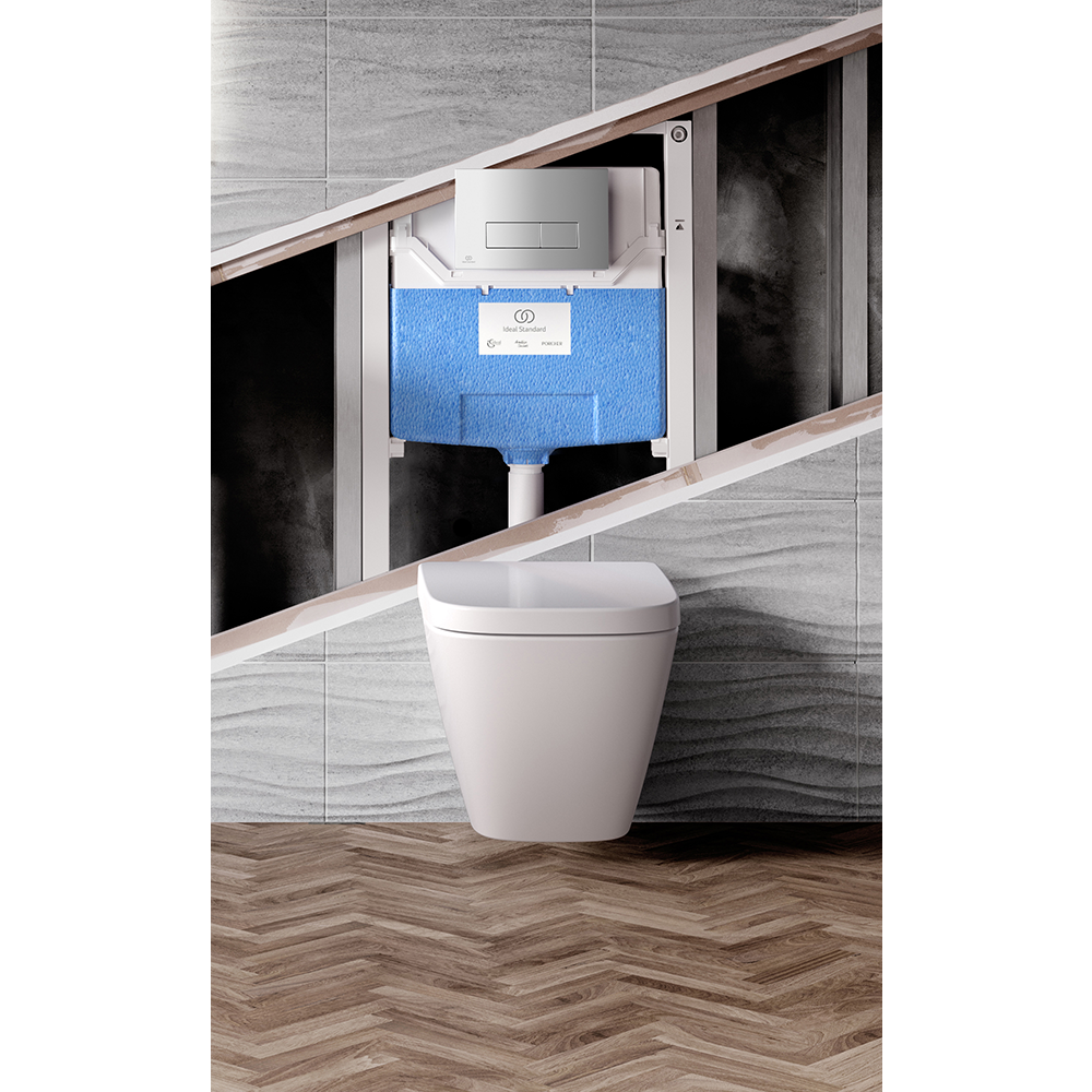 Ideal Standard i.Life B Rimless Toilet + Concealed WC Cistern with Wall ...