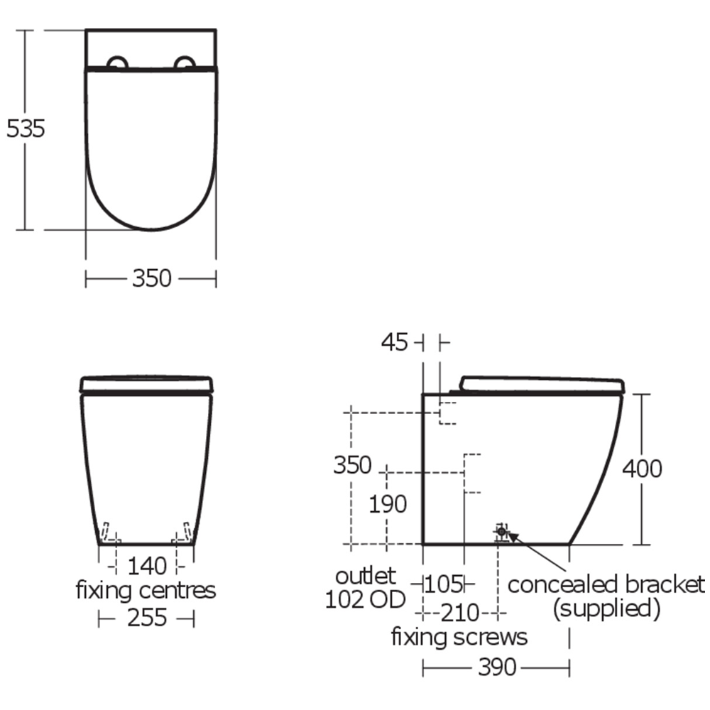 Ideal Standard i.life O Back to Wall Toilet + Quick Release Seat