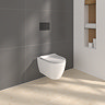 Ideal Standard i.life O HydroTwist Toilet + Concealed WC Cistern with Wall Hung Frame (Matt Black Flush Plate)