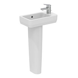 Ideal Standard i.Life S 450mm Right Hand 1TH Washbasin + Full Pedestal Medium Image