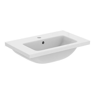 Ideal Standard i.Life S 600mm Compact 1TH Washbasin - T459001  Profile Large Image
