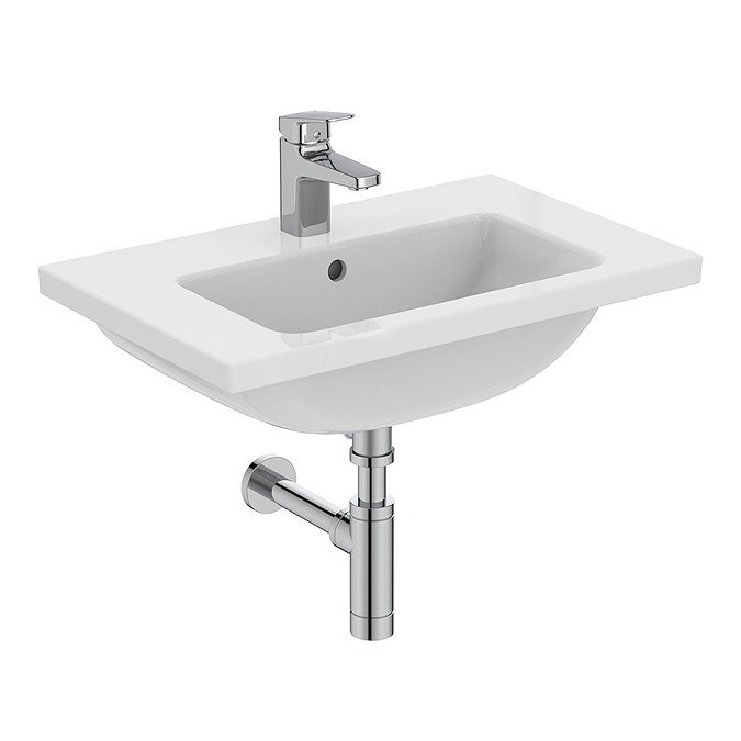 Ideal Standard i.Life S 800mm 1TH Wall Hung Basin + Chrome Bottle Trap Large Image