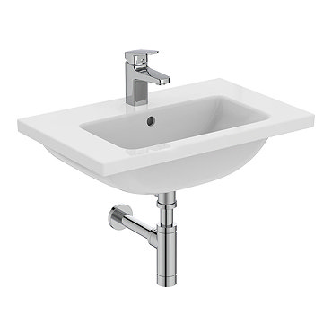 Ideal Standard i.Life S 800mm 1TH Wall Hung Basin + Chrome Bottle Trap  Profile Large Image