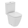 Ideal Standard i.Life S Compact 6/4 Litre Rimless Close Coupled Open Back WC + Soft Close Seat Large