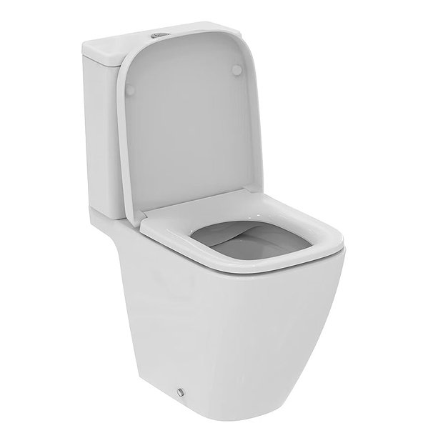 Ideal Standard i.Life S Compact 6/4 Litre Rimless Close Coupled Open Back WC + Soft Close Seat  In B