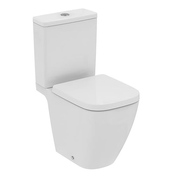 Ideal Standard i.Life S Compact 6/4 Litre Rimless Close Coupled Open Back WC + Soft Close Seat Large