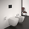 Ideal Standard i.Life S Compact Rimless Toilet + Concealed WC Cistern with Wall Hung Frame (Black Flush Plate)