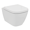 Ideal Standard i.Life S Compact Rimless Toilet + Concealed WC Cistern with Wall Hung Frame (Black Flush Plate)