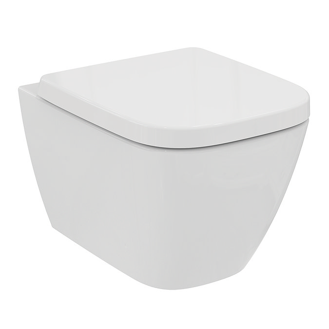 Ideal Standard i.Life S Compact Rimless Toilet + Concealed WC Cistern with Wall Hung Frame (Chrome Flush Plate)