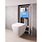 Ideal Standard i.Life S Compact Rimless Toilet + Concealed WC Cistern with Wall Hung Frame (Chrome Flush Plate)