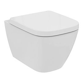 Ideal Standard i.Life S Compact Rimless Wall Hung WC + Soft Close Seat Medium Image