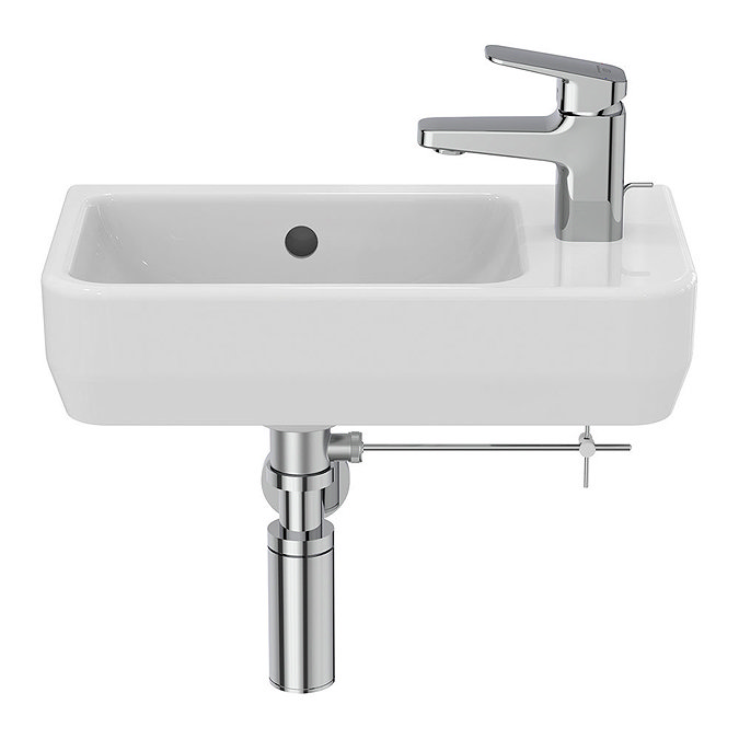 Ideal Standard i.Life S Rimless Toilet + 450mm Wall Hung Basin with Bottle Trap