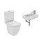 Ideal Standard i.Life S Rimless Toilet + 450mm Wall Hung Basin with Bottle Trap