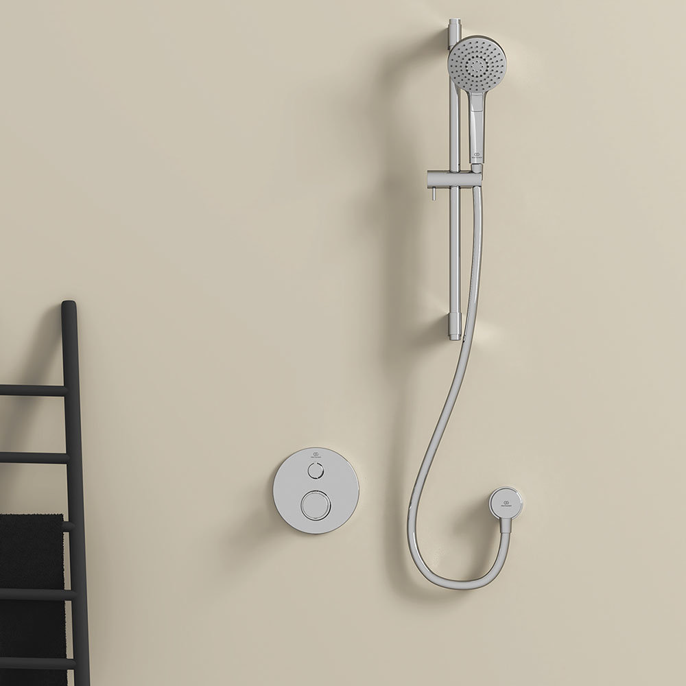 Ideal Standard Idealrain Evo Jet Mm Shower Slider Rail With Mm Function Round Handspray