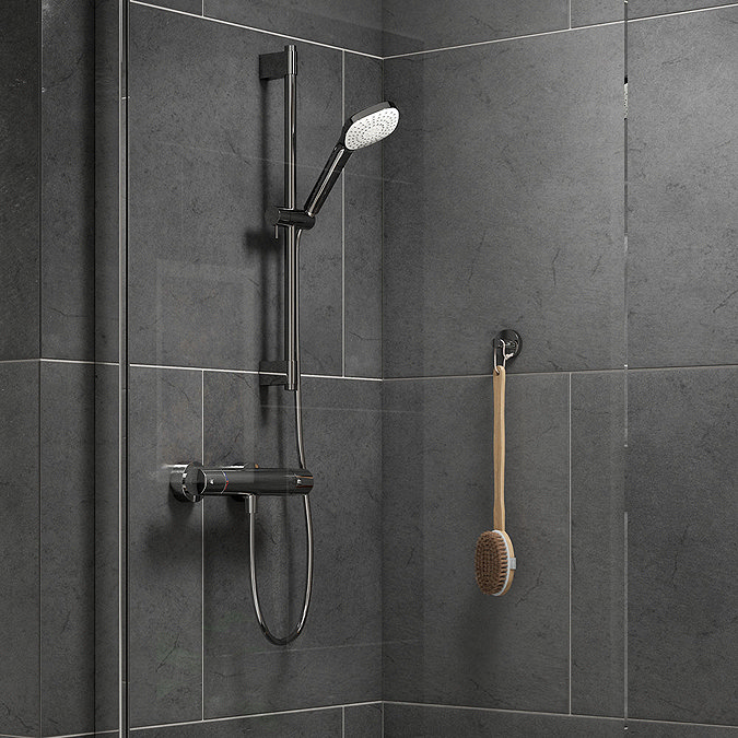 Ideal Standard Idealrain Evo Jet 600mm Shower Slider Rail with 3 Function Diamond Handspray - B1762A