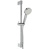 Angled-front view of the Ideal Standard Idealrain Shower Kit with 600mm Rail pictured on a white background.
