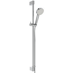 Angled-front view of the Ideal Standard Idealrain Shower Kit with 944mm Rail pictured on a white background.