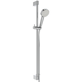 Angled-front view of the Ideal Standard Idealrain Shower Kit with 944mm Rail pictured on a white background.