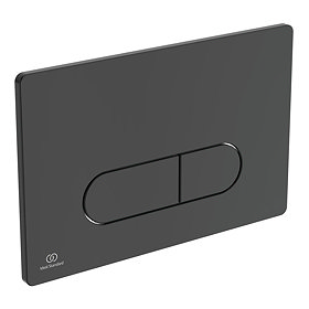 Ideal Standard Oleas P1 Matt Black Pneumatic Dual Flush Plate - R0116A6 Large Image