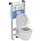 Ideal Standard Oleas P3 Matt Chrome Pneumatic Dual Flush Plate - R0124JG Feature Large Image