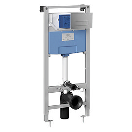 Ideal Standard Prosys 1150mm Pneumatic Cistern WC Frame + Chrome Flush Plate