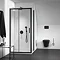 Ideal Standard Silk Black Ceratherm T100 Built-In Thermostatic 2 Outlet Bath Shower Mixer Standard
