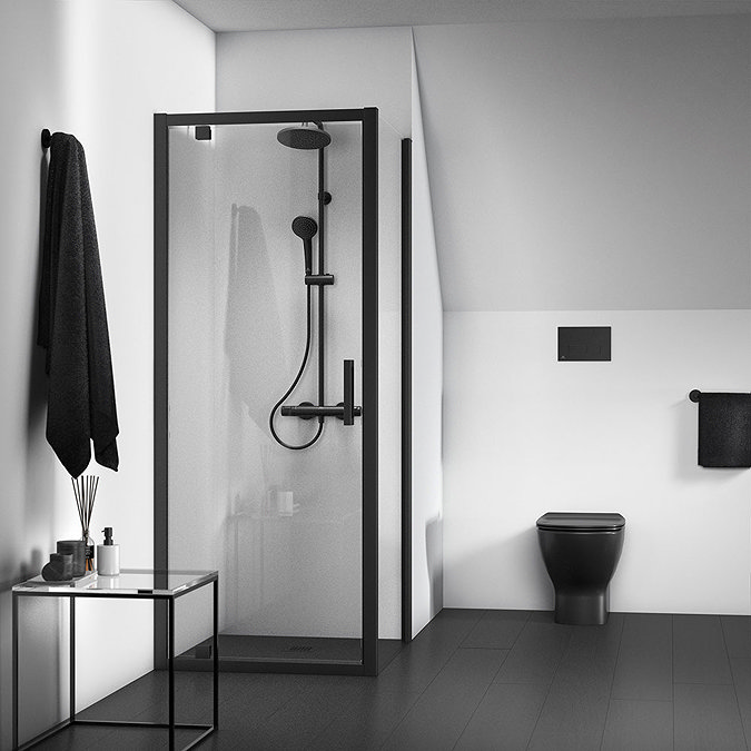 Ideal Standard Silk Black Ceratherm T25 Exposed Thermostatic Shower System  Standard Large Image