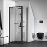 Ideal Standard Silk Black Connect 2 Pivot Shower Door  Profile Large Image