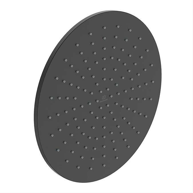 Ideal Standard Silk Black Idealrain 300mm Round Rain Shower Head Large Image