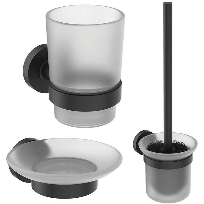Ideal Standard Silk Black IOM 3-Piece Bathroom Accessory Pack - A9245XG Large Image