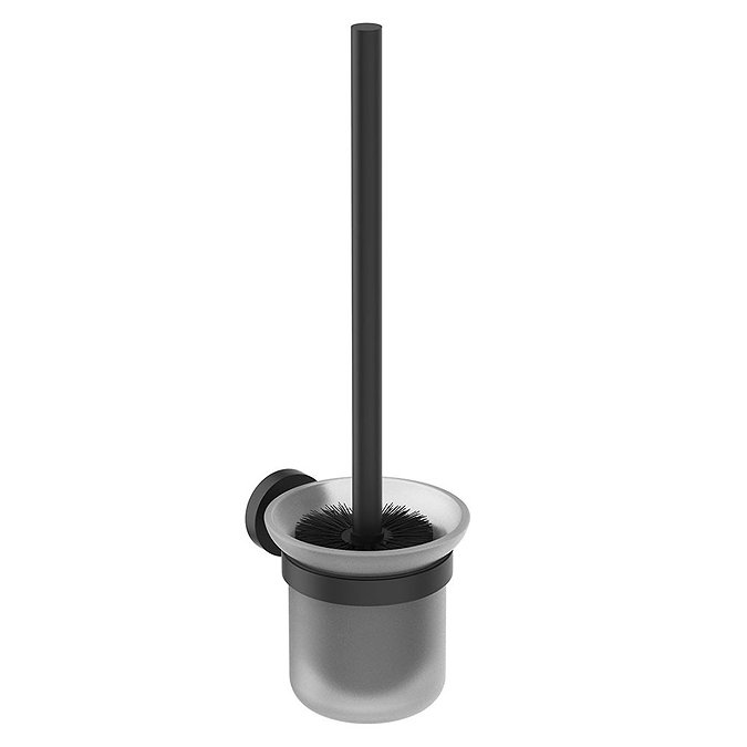 Ideal Standard Silk Black IOM Toilet Brush & Holder Large Image