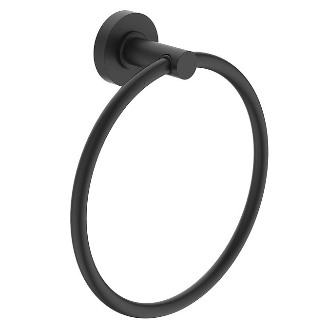 Ideal Standard Silk Black IOM Towel Ring Large Image