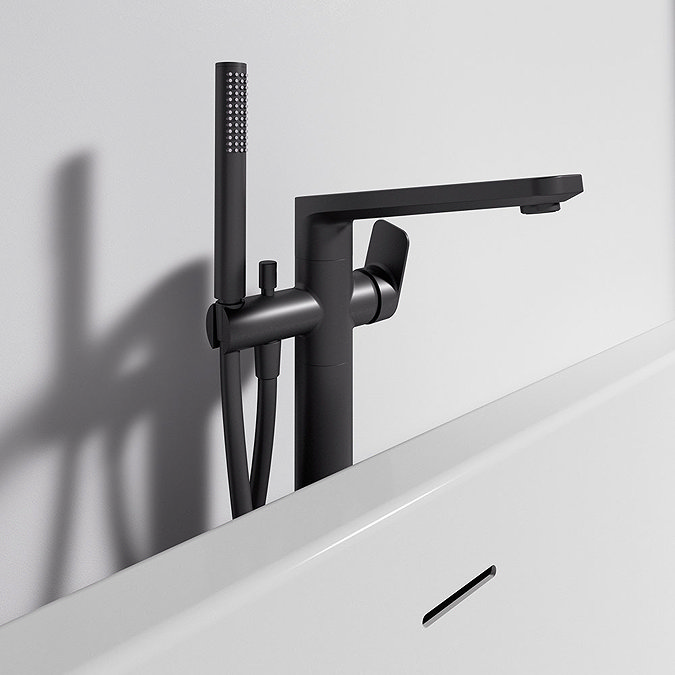 Ideal Standard Silk Black Tonic II Freestanding Bath Shower Mixer Profile Large Image