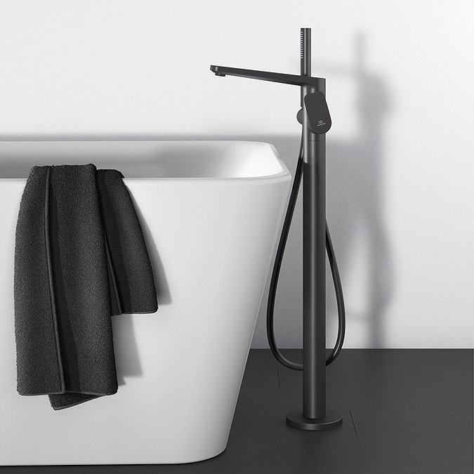 Ideal Standard Silk Black Tonic II Freestanding Bath Shower Mixer  Feature Large Image