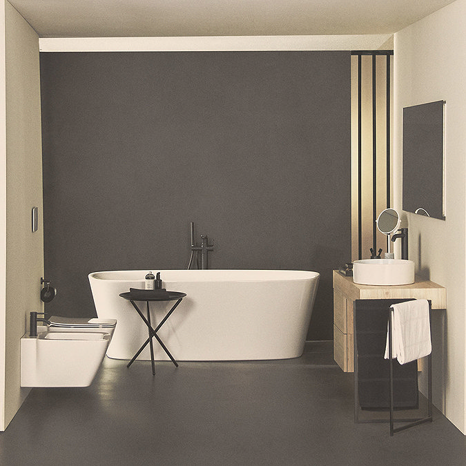 Ideal Standard Silk Black Tonic II Freestanding Bath Shower Mixer Standard Large Image