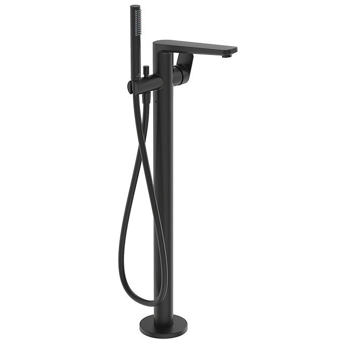 Ideal Standard Silk Black Tonic II Freestanding Bath Shower Mixer Large Image