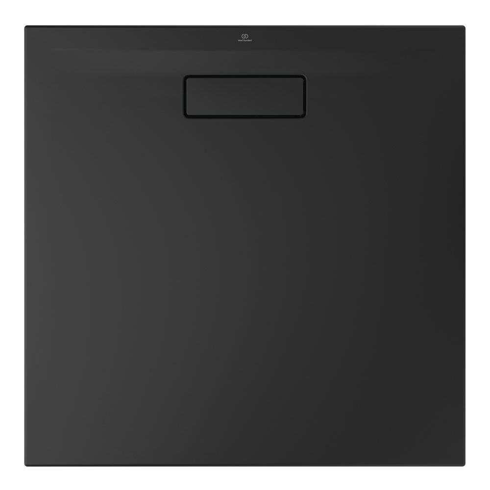 Ideal Standard Silk Black Ultraflat New Square Shower Tray + Waste  Profile Large Image