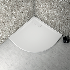 Ideal Standard Silk White Ultraflat New Quadrant Shower Tray + Waste