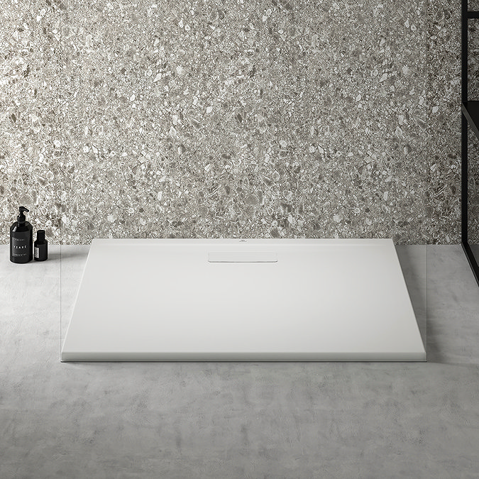 Ideal Standard Silk White Ultraflat New Rectangular Shower Tray + Waste