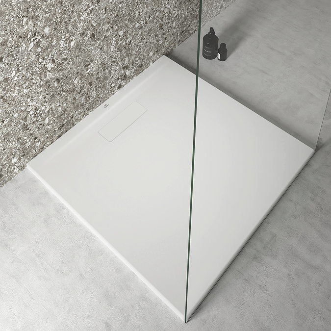 Ideal Standard Silk White Ultraflat New Square Shower Tray + Waste