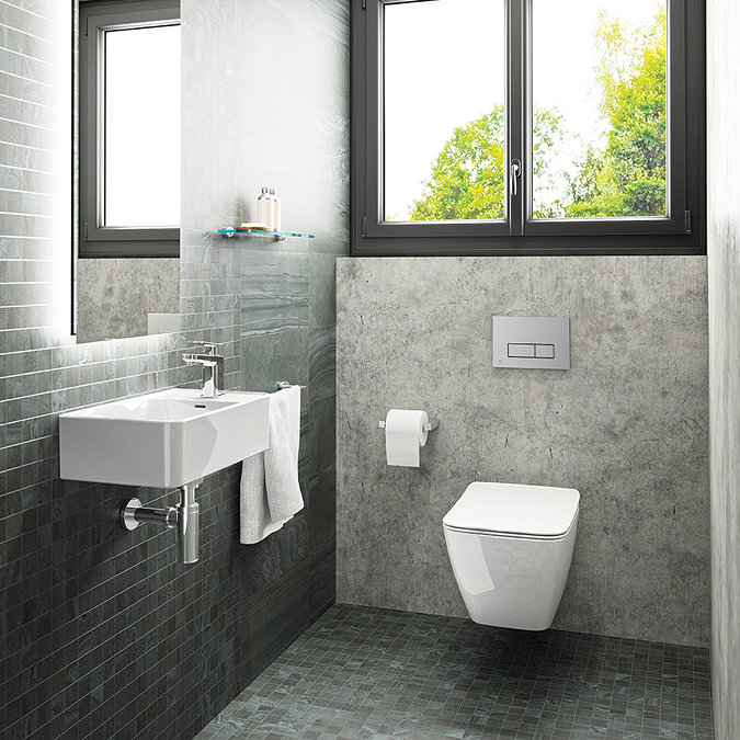 Ideal Standard Strada II AquaBlade Toilet + Concealed WC Cistern with Wall Hung Frame Newest Large